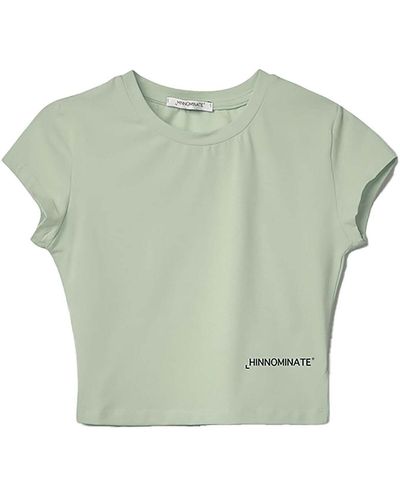 hinnominate T-shirt T-Shirt Mezza Manica In Bielastico - Vert