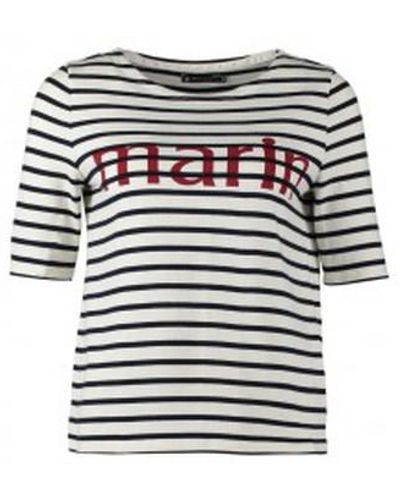 Petit Bateau T-shirt Tee-shirt Marinière 1078949240 Blanc - Noir