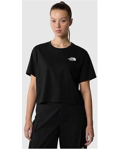 The North Face T-shirt - W SIMPLE DOME CROPPED SLIM TEE - Noir