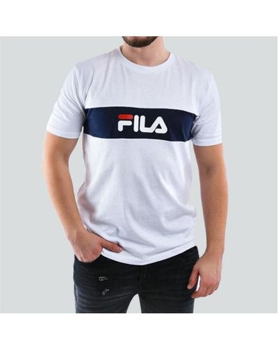 Fila Sweat-shirt MEN NOLAN TEE DROPPED SHOULDER BLAN - Blanc