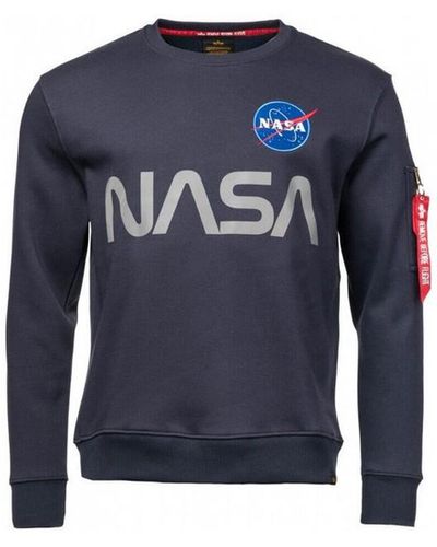 Alpha Sweat-shirt NASA REFLECTIVE - Bleu