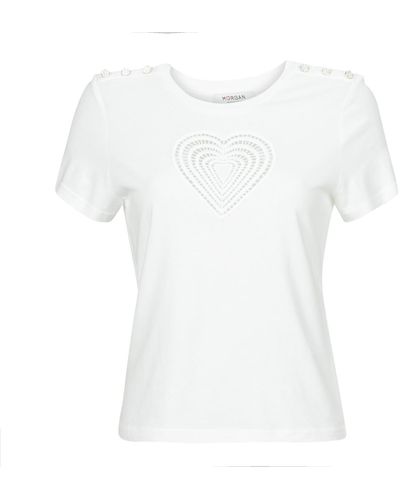 Morgan T-shirt DISTRI - Blanc