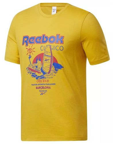 Reebok T-shirt Tee-shirt $SKU - Jaune