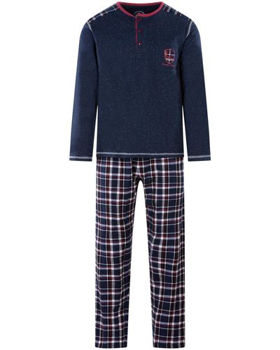 Christian Cane Pyjamas / Chemises de nuit Pyjama coton long - Bleu