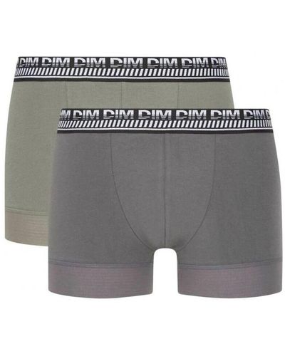 DIM Boxers 2 Boxers 3D STAY FIT olive mili - Gris