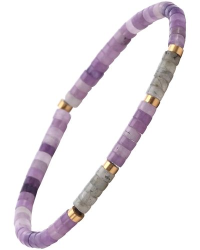 Sixtystones Bracelets Bracelet Perles Heishi 4 Mm Améthyste -Large-20cm - Violet