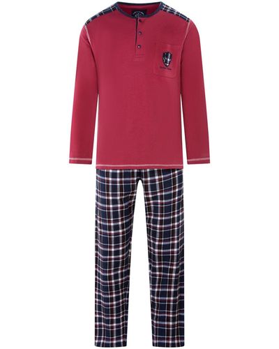 Christian Cane Pyjamas / Chemises de nuit Pyjama coton long - Rouge