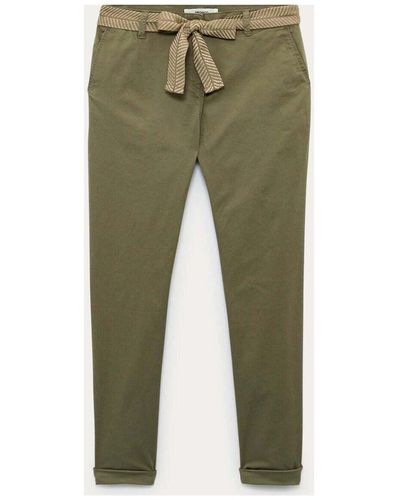 Promod Pantalons de costume Pantalon chino ceinturé - Vert