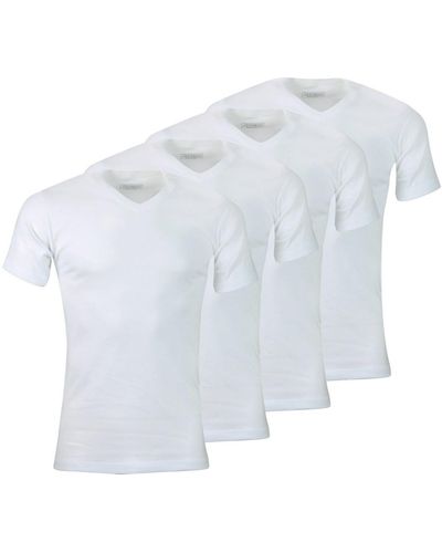 Athena T-shirt Lot de 4 tee-shirt col V Eco Pack - Bleu