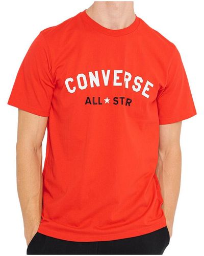 Converse T-shirt 10023844-A03 - Rouge
