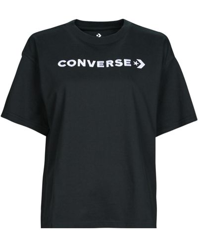 Converse T-shirt WORDMARK RELAXED TEE - Noir