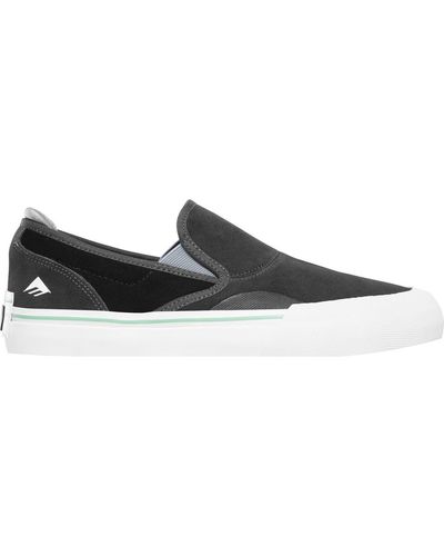 Emerica Chaussures de Skate WINO G6 SLIP ON DARK GREY BLACK - Noir