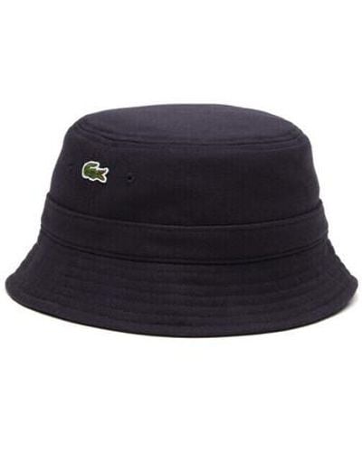 Lacoste Casquette BOB EN PIQUÉ DE COTON BIOLOGIQUE UNI BLEU MARINE - Noir