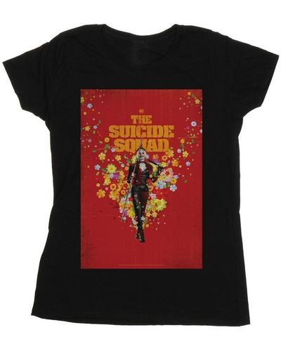 Dc Comics T-shirt The Suicide Squad Harley Quinn Poster - Rouge