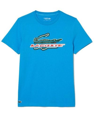 Lacoste T-shirt T-SHIRT HOMME SPORT REGULAR FIT EN COTON BIOLOGIQUE - Bleu