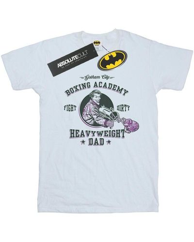 Dc Comics T-shirt Batman Heavyweight Dad - Bleu