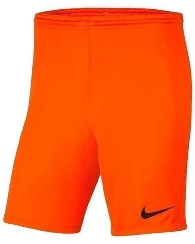 Nike Korte Broek Dry Park Iii - Orange