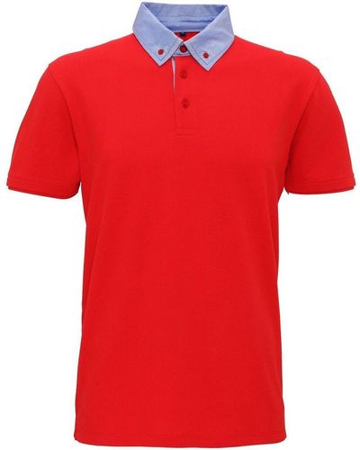 Asquith & Fox T-shirt Chambray - Rouge
