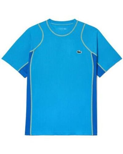 Lacoste T-shirt T-SHIRT HOMME TENNIS EN PIQUÉ INDEMAILLABLE BLEU