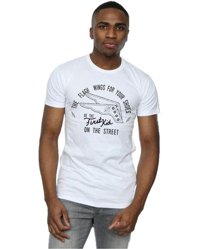 Dc Comics T-shirt Flash Shoes - Blanc