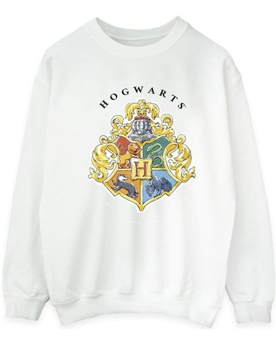 Harry Potter Sweat-shirt Hogwarts School Emblem - Blanc