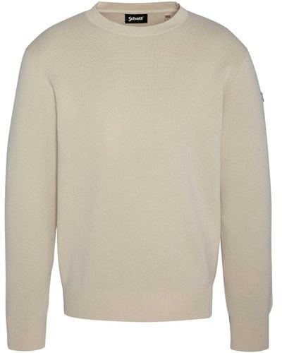Schott Nyc Sweat-shirt Pull Ref 50368 Off White - Gris