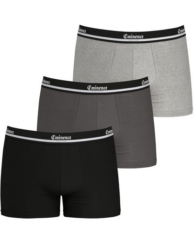 EMINENCE Boxers Boxers coton stretch, lot de 3 - Gris