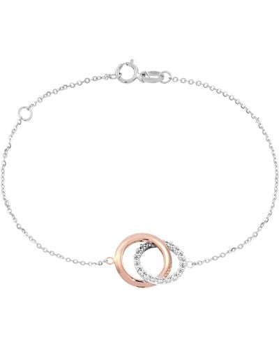 Cleor Bracelets Bracelet en Or 375/1000 Bicolore et Oxyde - Métallisé