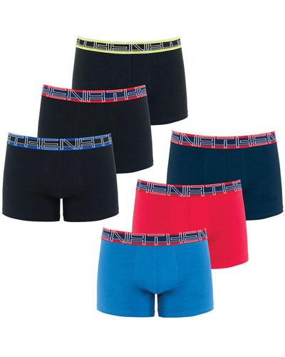 Athena Boxers Lot de 6 boxers Full Stretch - Bleu