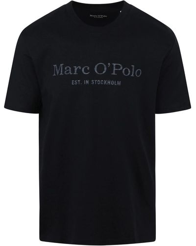 Marc O' Polo T-shirt T-Shirt Logo Bleu Foncé - Noir