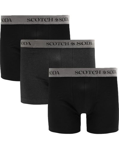 Scotch & Soda Caleçons Scotch Soda Boxer-shorts Lot de 3 Noir