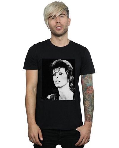 David Bowie T-shirt Ziggy Looking - Noir