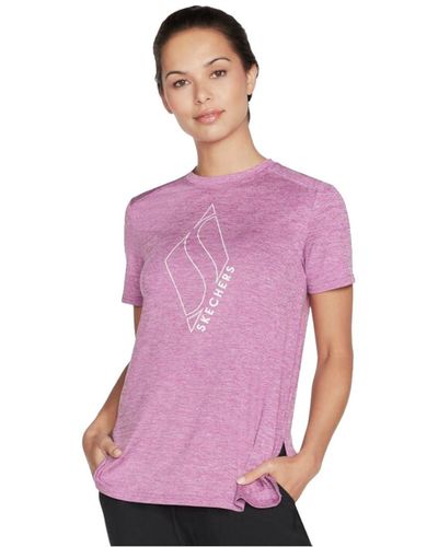 Skechers T-shirt Diamond Blissful Tee - Violet