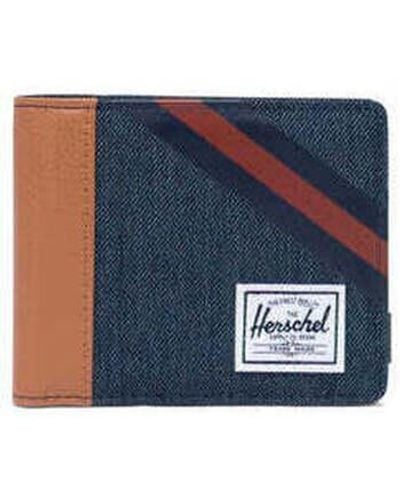 Herschel Supply Co. Portefeuille Roy RFID Indigo Denim/Synthetic Leather Stripe Peacoat/Picante - Bleu