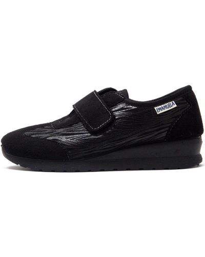 Emanuela Baskets Chaussures, Confort, Sneaker, Textile-2804I22 - Noir