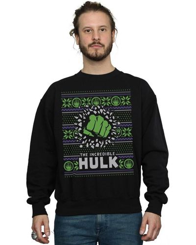Marvel Sweat-shirt Incredible Hulk Fair Isle - Vert
