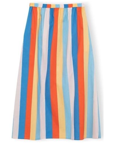 Compañía Fantástica Jupes COMPAÑIA FANTÁSTICA Skirt 40108 - Stripes - Bleu