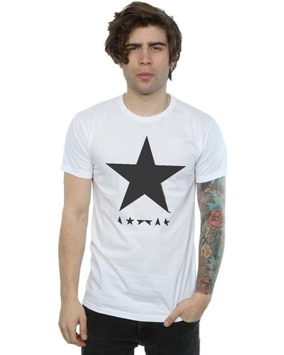 David Bowie T-shirt Star Logo - Blanc