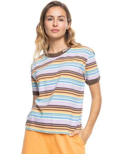 Roxy T-shirt Stripe Hype - Bleu