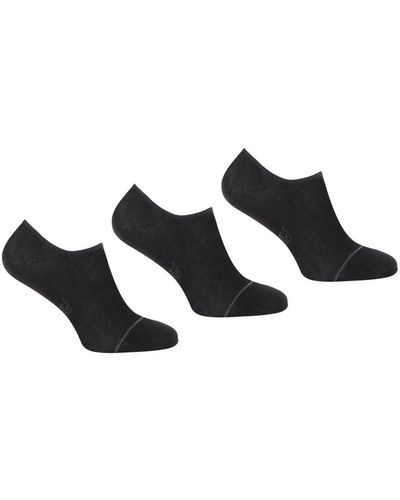 Athena Chaussettes Lot de 3 paires de chaussettes invisibles Eco Pack - Noir