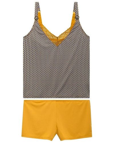 Pommpoire Pyjamas / Chemises de nuit Top short jaune Tartelette - Multicolore