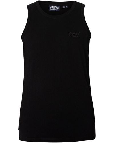 Superdry T-shirt Gilet à logo essentiel - Noir