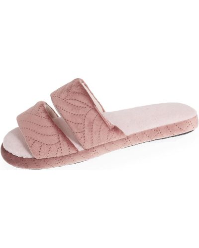 Isotoner Chaussons Chaussons sandales extra-light en microvelours - Rose