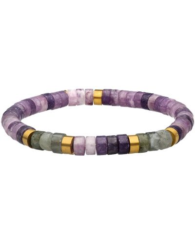 Sixtystones Bracelets Bracelet Perles Heishi Améthyste -Large-20cm - Violet