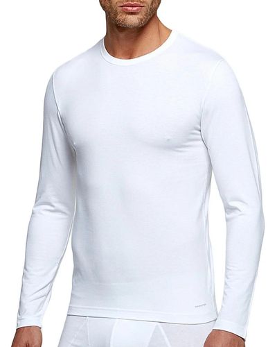 Impetus T-shirt Tricot de peau manches longues col rond blanc régulateur