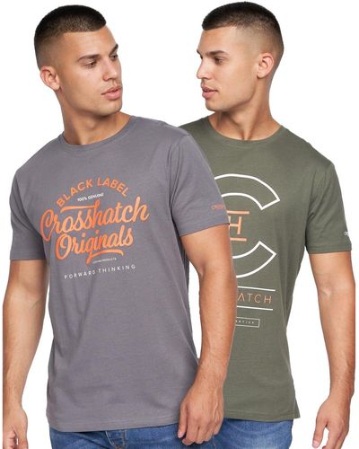 Crosshatch T-shirt Univarsity - Gris