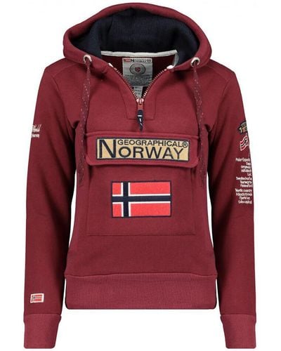 GEOGRAPHICAL NORWAY Sweat-shirt GYMCLASS sweat pour - Rouge