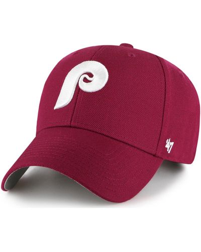 '47 Casquette 47 CAP MLB PHILADELPHIA PHILLIES MVP CARDINAL2 - Rouge