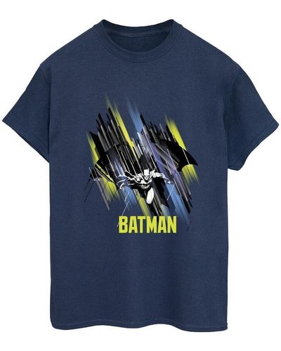 Dc Comics T-shirt Batman Flying Batman - Bleu