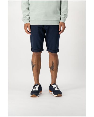 Teddy Smith Short Bermuda en toile coupe regular - SCOTTY 3 REG SWEAT DYED - Bleu